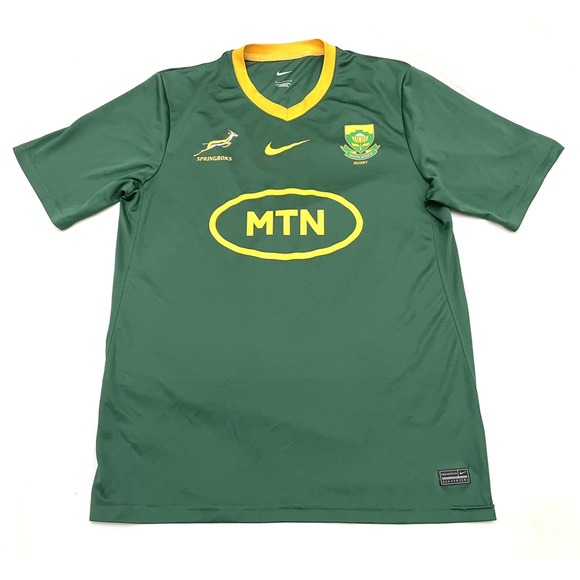 South Africa Springboks Nike Rugby Center Swoosh Jersey T Shirt Large Green